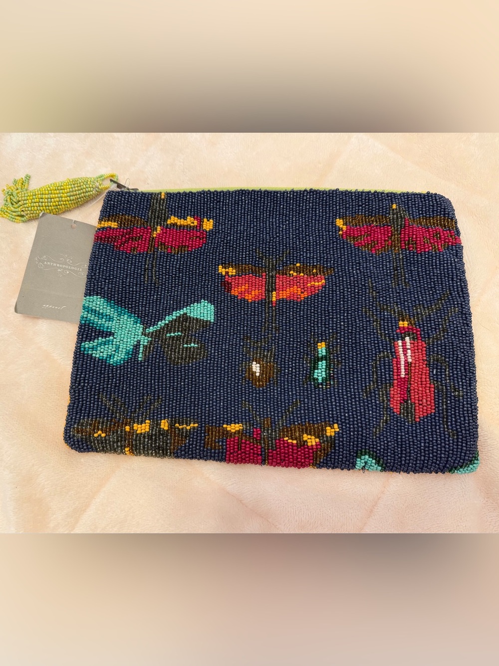 Miss Albright “Philadelphia” Beaded Insect Clutch Bag